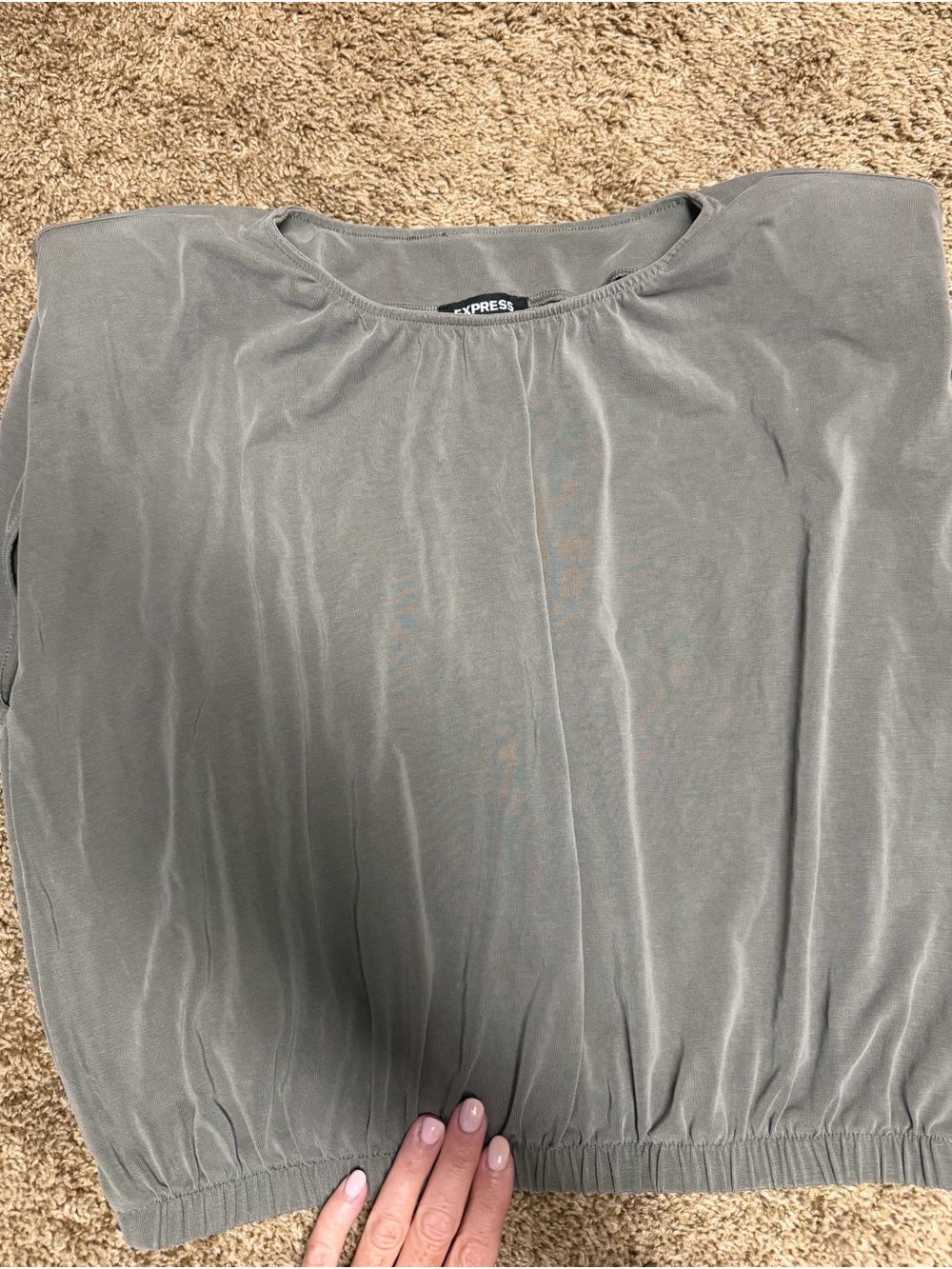 Express Elastic-Hem Muscle Tee View 4